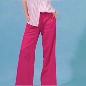 Cato Casual Fuchsia Linen Pants 12